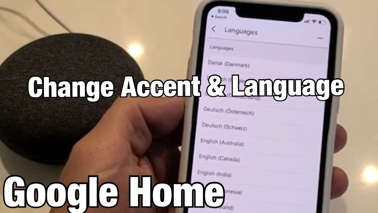 Google Home: как изменить акцент и язык