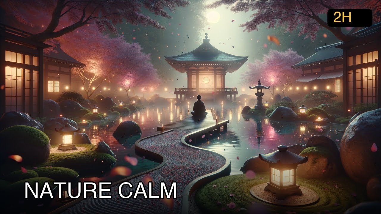 Zen Garden at Dawn 🌸 Japanese Temple Meditation Ambience | 2 Hours
