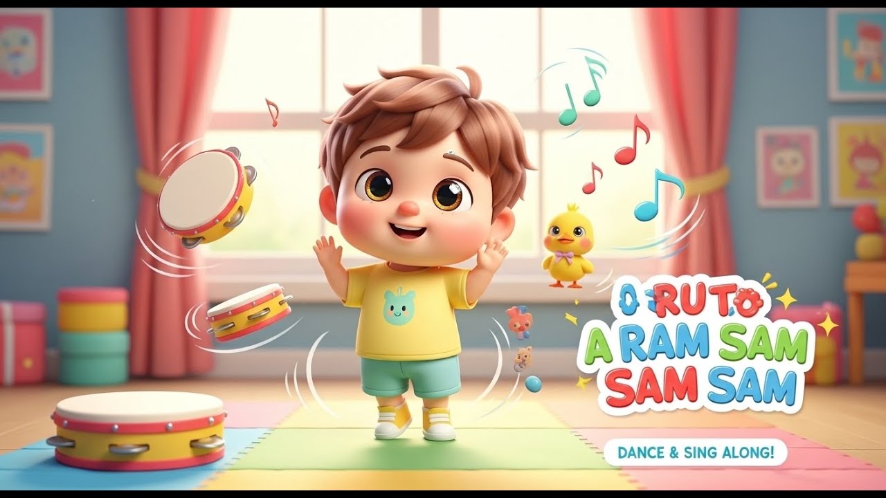 A Ram Sam Sam – Nursery Rhyme, Toddler Learning, Movement, and Fun Play