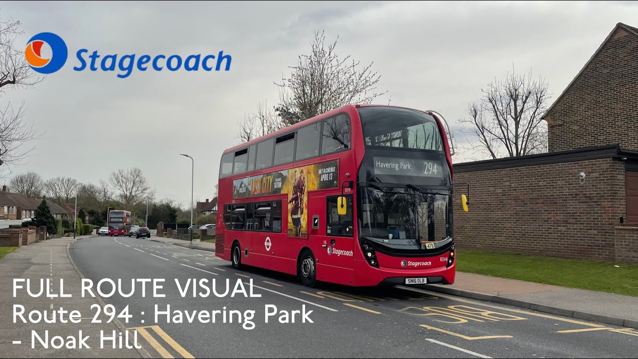 FULL ROUTE VISUAL | Route 294 : Havering Park - Noak Hill