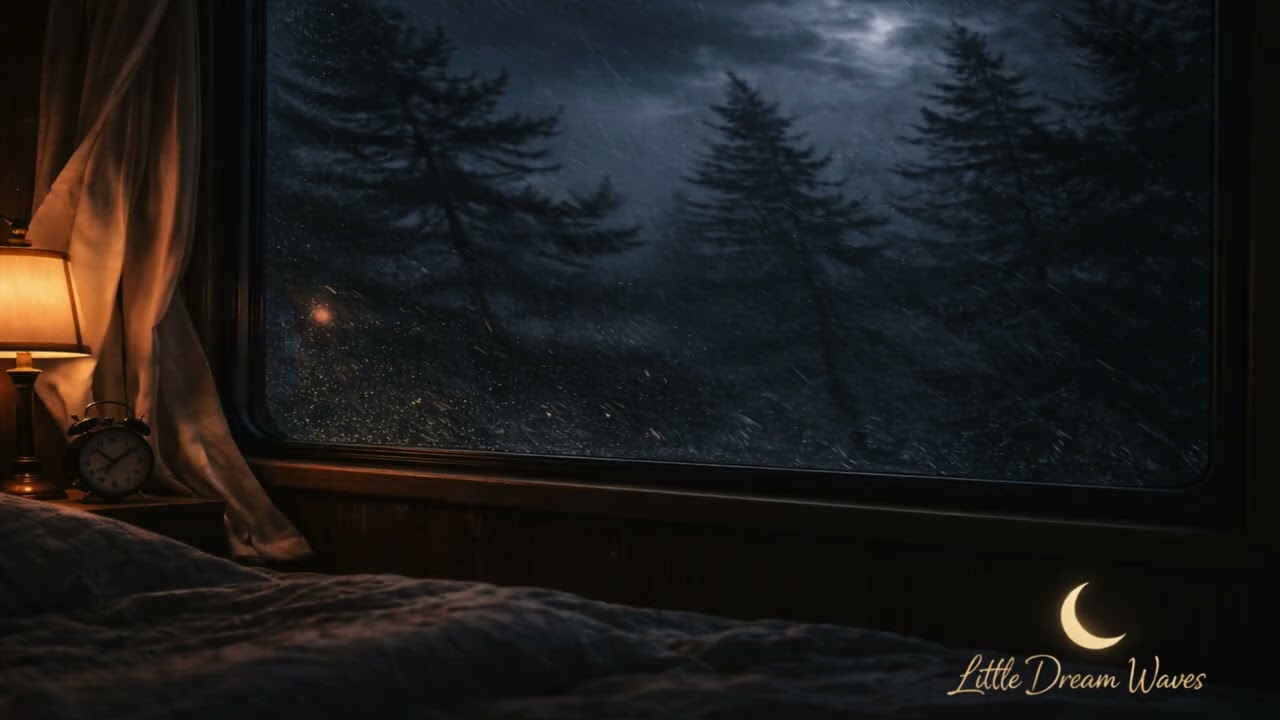 1 Hour Windy Night Outside the Window 🌙💨 | Soft Wind Sounds for Deep Sleep
