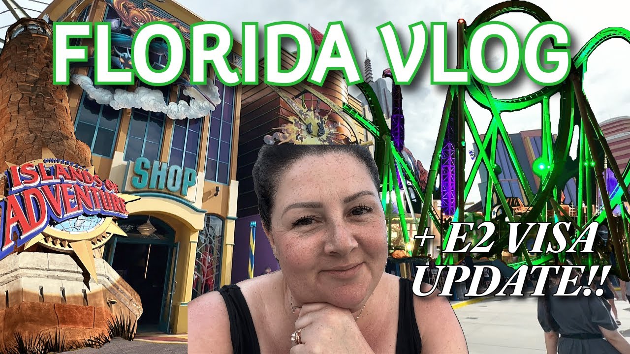 Florida VLOG 🇺🇸 | Universal Studios Adventure + HUGE E2 Visa Update You Don’t Want to Miss! 🌴🎢