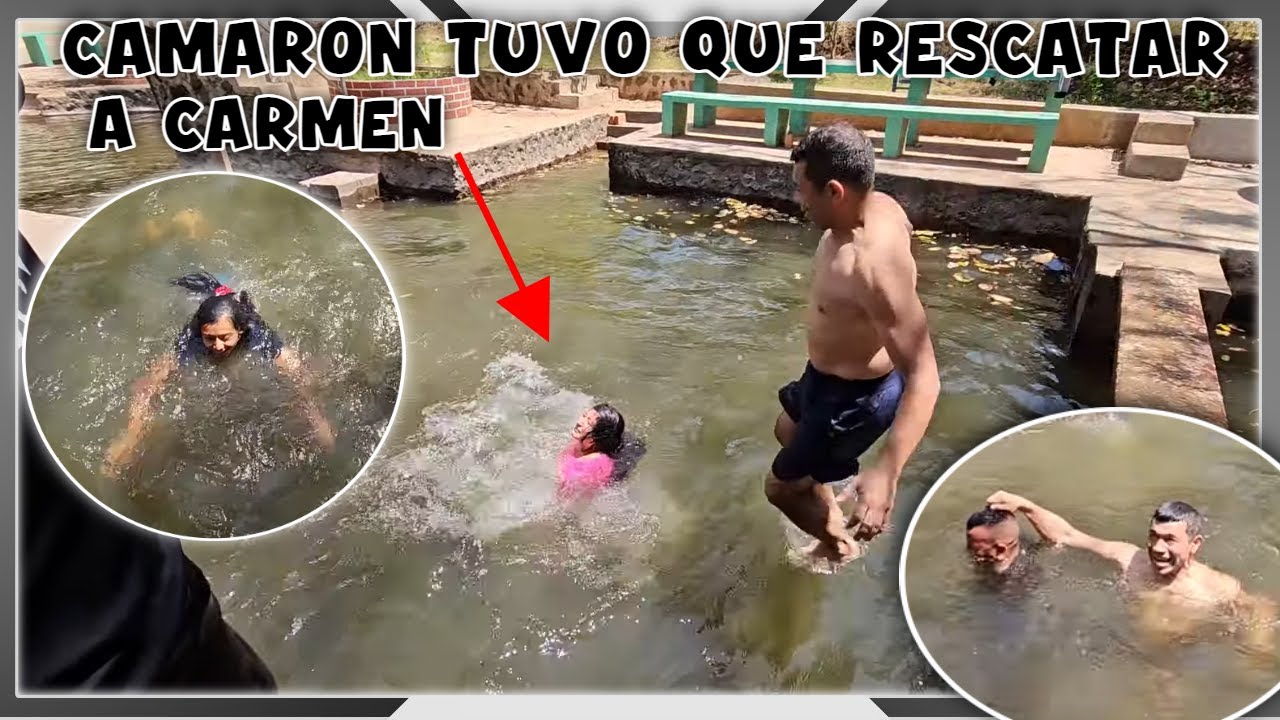 Enseñandoles a nadar las Bichas nuevas. Angy se burla de ellas al verlas como le hacen