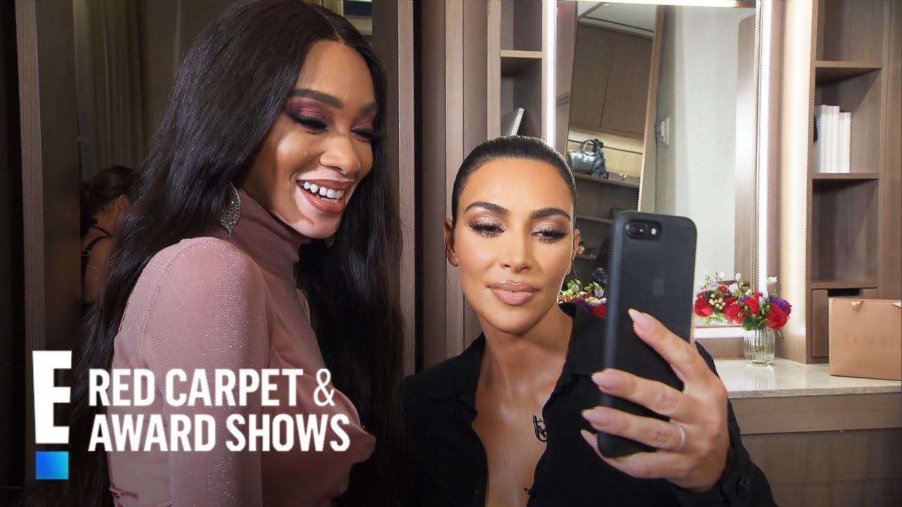Kim Kardashian & Winnie Harlow FaceTime North West | E! Red Carpet & Award Shows