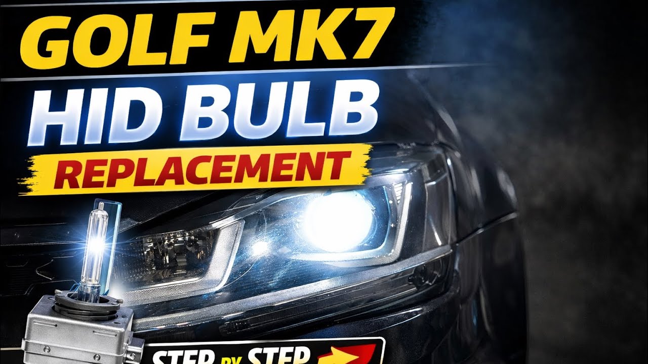 Golf MK7 HID Bulb replacement - How to Remove and Replace Step by step.