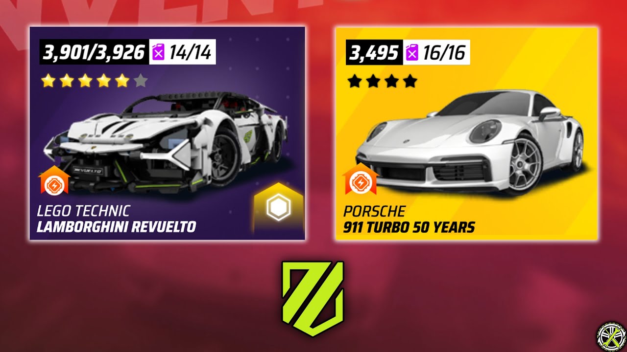 Lego Revuelto to 5 stars & GOLD Porsche 50Y: Asphalt Legends RTG #809
