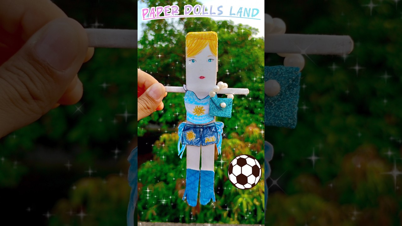 Let's get PaperDoll ready for the FIFA World Cup🏆🇦🇷#paperdoll#shorts#worldcup#fifa#fashiondoll#di...