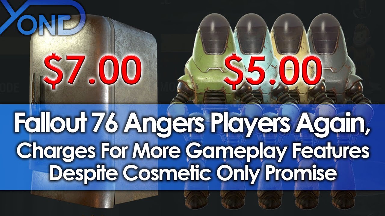 Fallout 76 Angers Players Again, Charges For More Gameplay Features Despite Cosmetic Only Promise