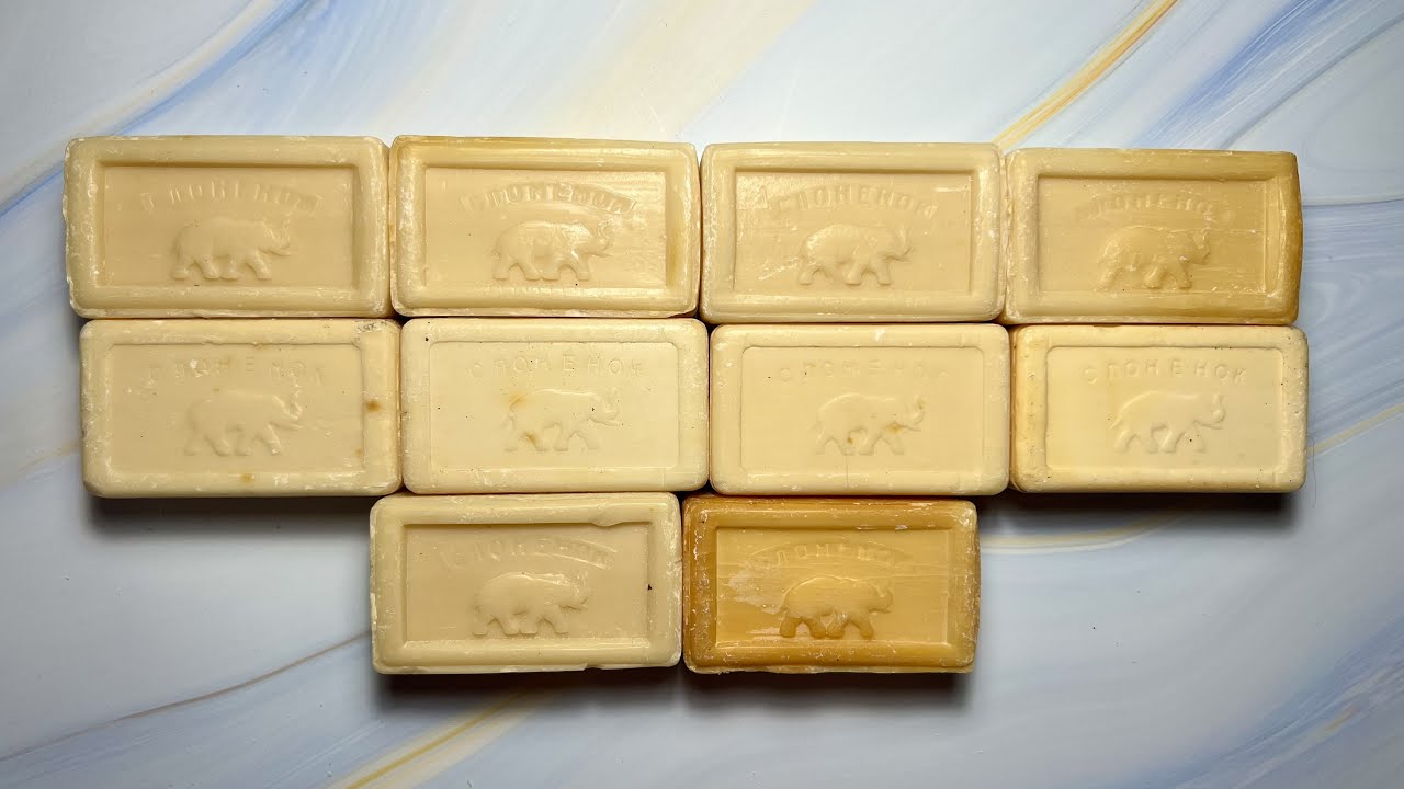 Asmr cutting dry “Elephant” soap 🐘/dry laundry soap/satisfying relaxing sound/мыло Слонёнок 🧼