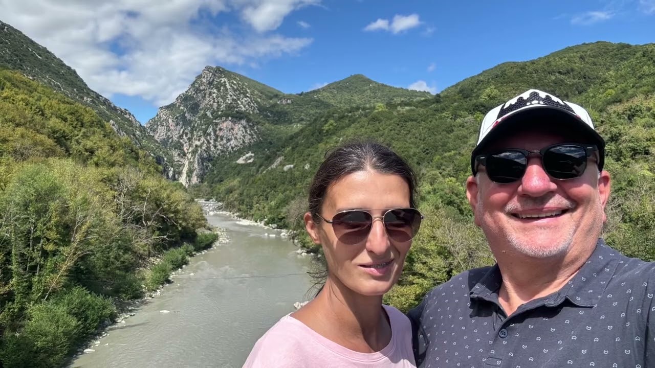 Greece, North Tzoumerka, Plaka stone bridge, Lataraktis village & waterfall, Kipina monastery