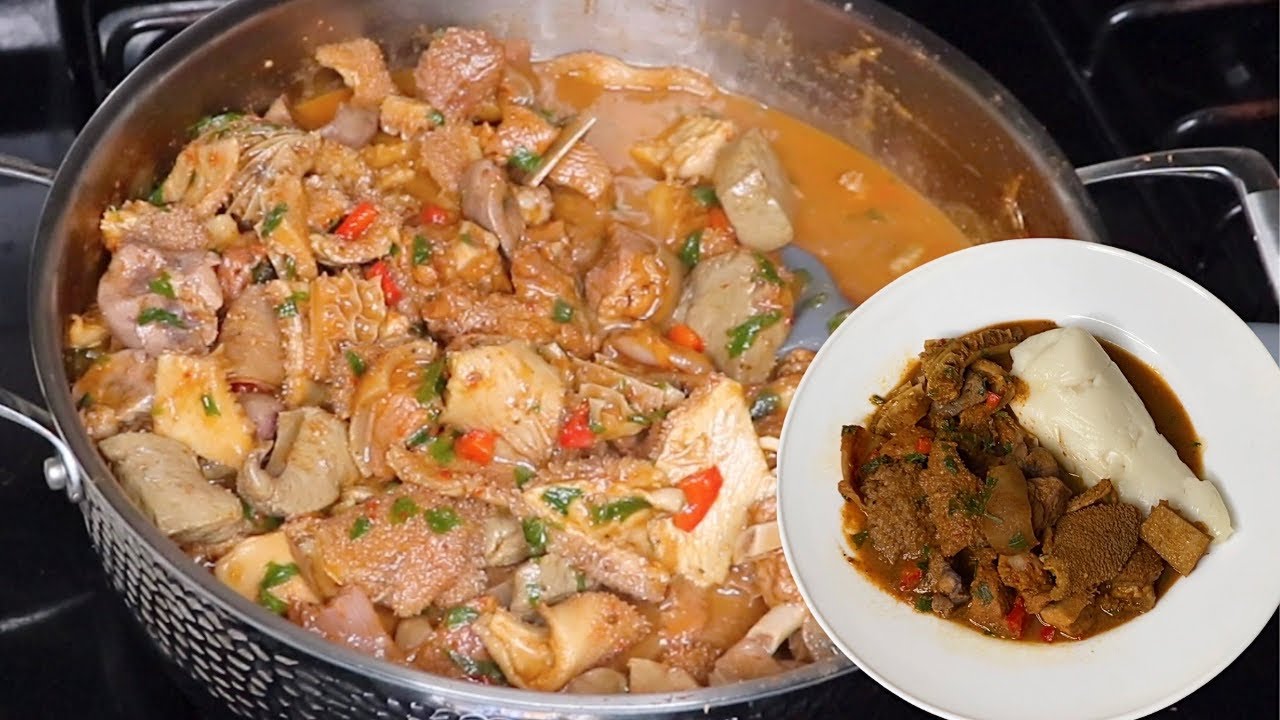 The Food Combo you shld try Once In Your Life Time ! Assorted Party Pepper Soup Paired with Agidi.