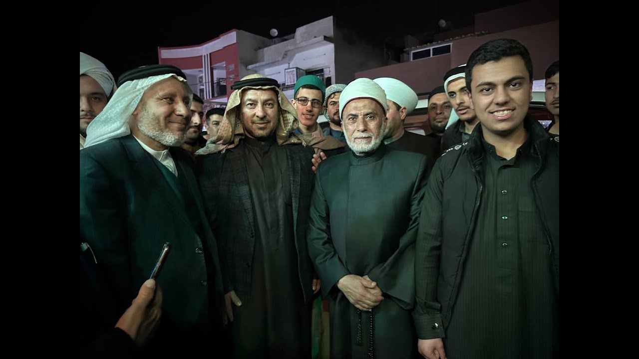 زيارة الشيخ الدكتور يسري رشدي السيد جبر الى تكية ابو خمرة الرفاعية ( الجزء الأول )