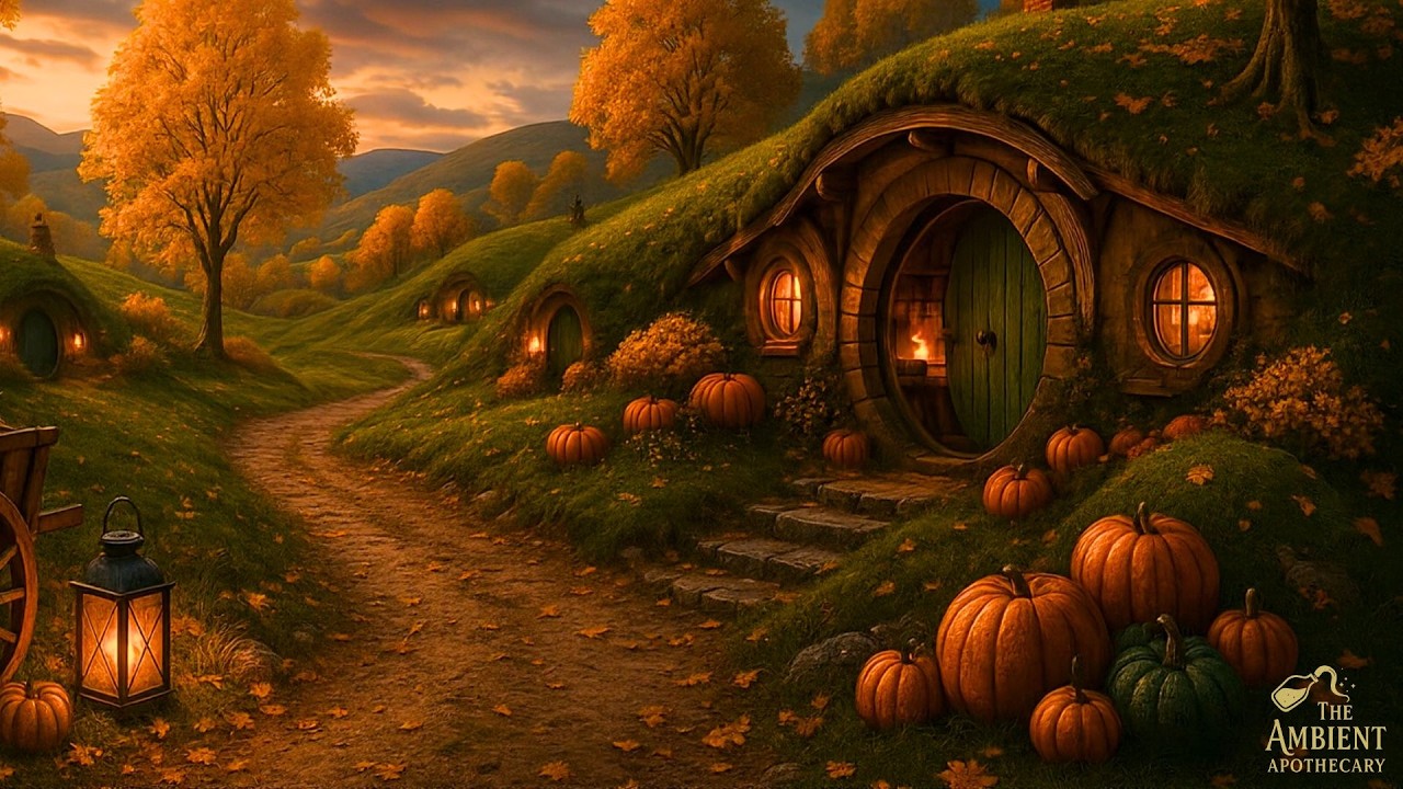 Hobbit House Ambience🍂🍁Cozy Autumn Day in the Shire | Fall Ambience for Study & Relaxation