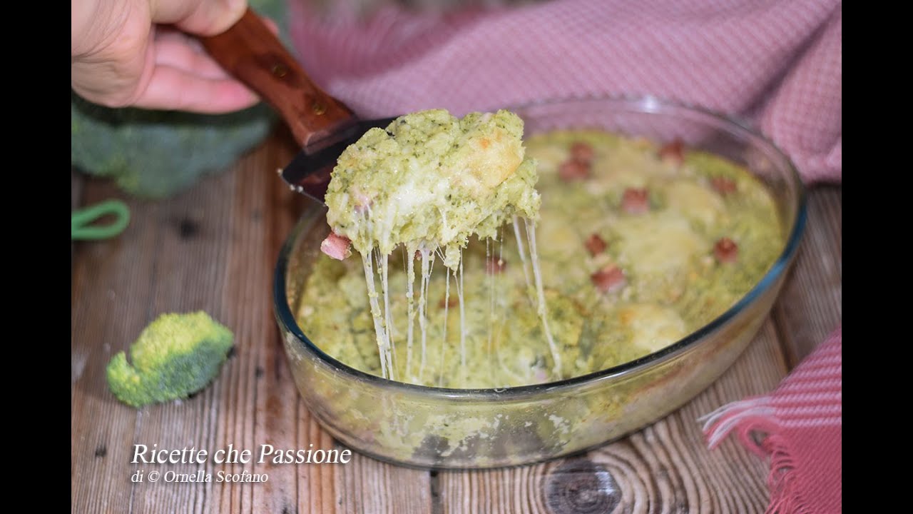Sformato di patate e broccoli filante con prosciutto - Ricette che Passione