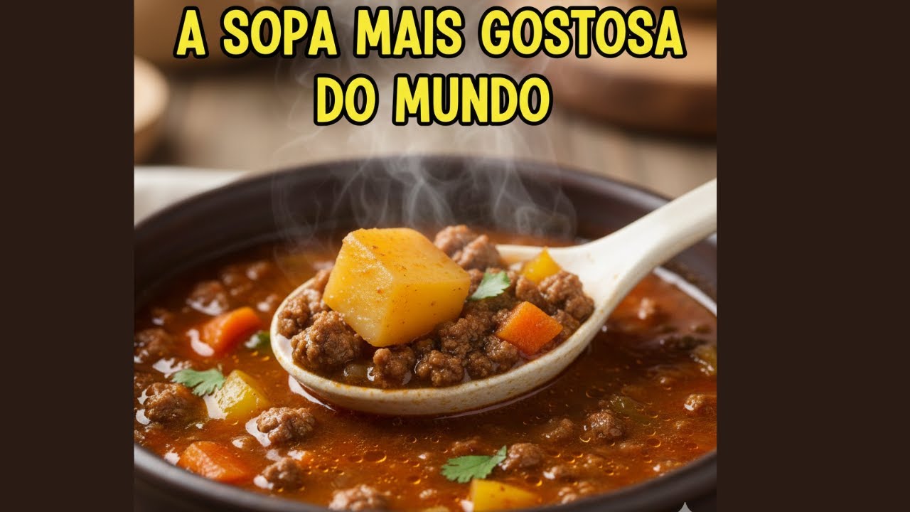 🍲 A Melhor Sopa de Carne Moída: Rápida, Nutritiva e com Gostinho de Casa!