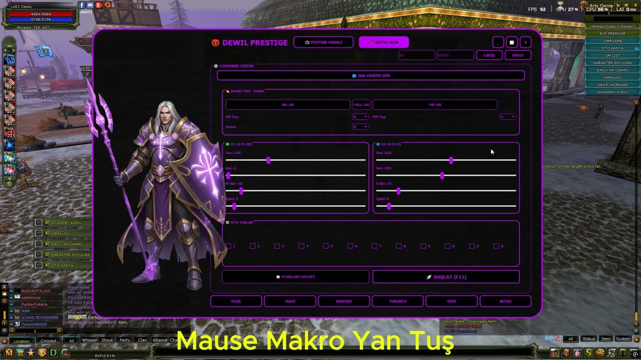 DewiL Prestige Makro - Ücretsiz Knight online Makrosu