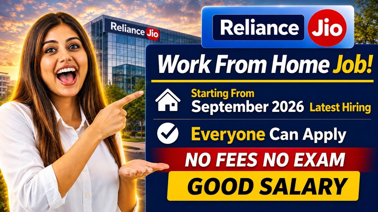 🔥Reliance Jio - Work from Home Job Announced | Apply From Anywhere