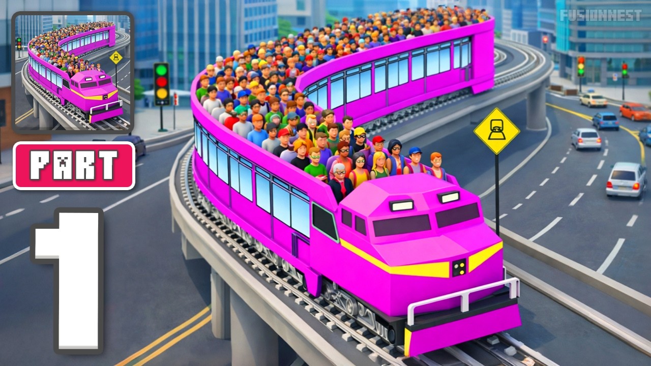 Passenger Express Train Game - Gameplay Walkthrough Part 1 - Rail Journey Begins (iOS, Android)
