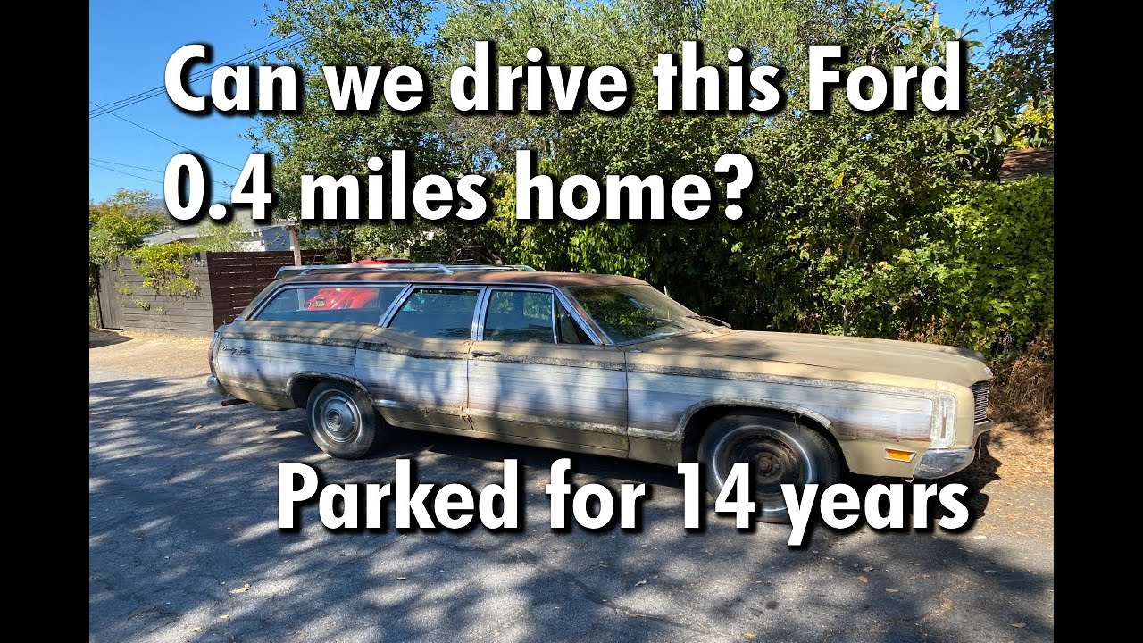 My $1 Ford Country Squire Station Wagon 1970 - Parked for 14 years Will it drive 0.4 miles home?