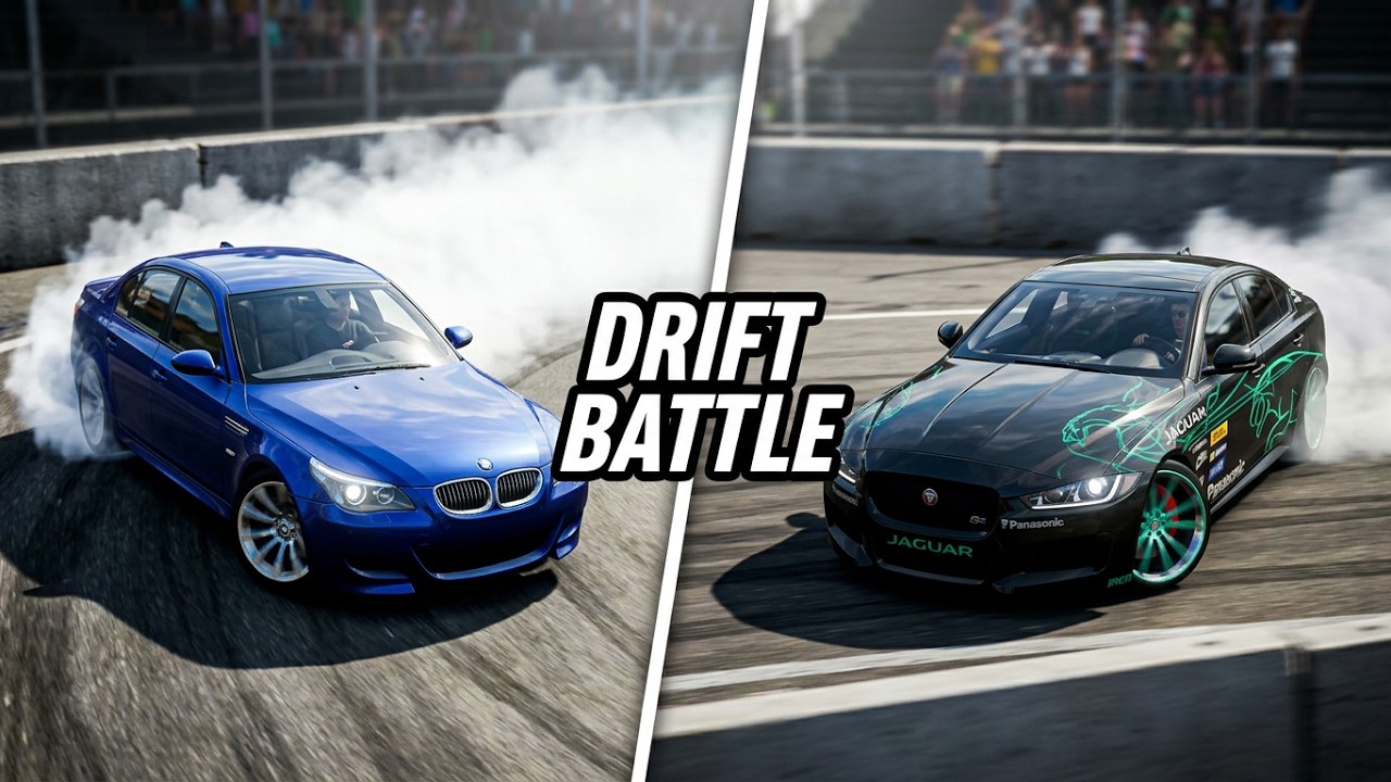 BMW M5 vs Jaguar XE Drift Rounds | Gaming Drift Battle