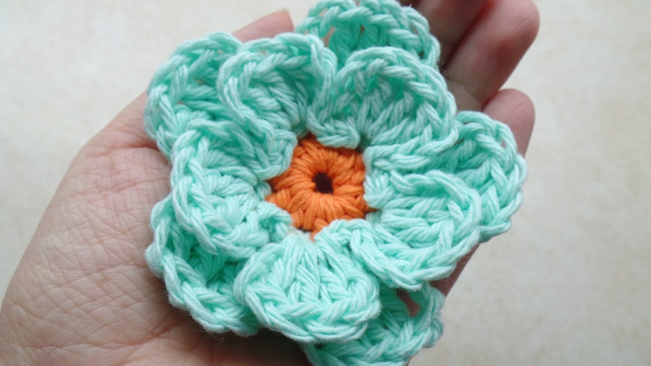 Crochet Easy Flower #TUTORIAL #217  Bagoday Crochet