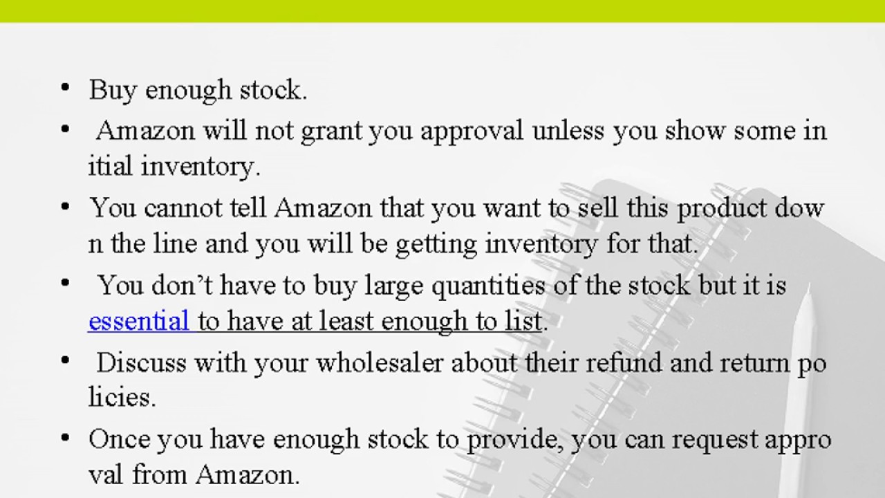Getting approval in Amazon restricted category Ada