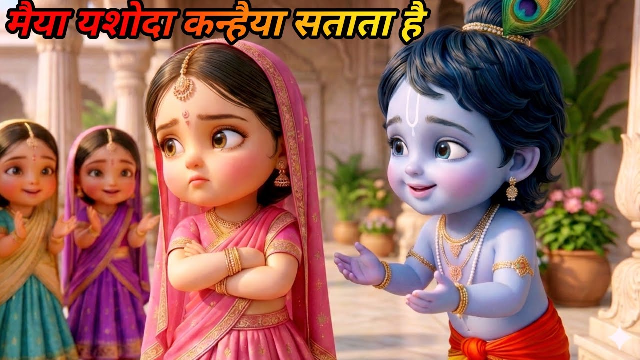 मैया यशोदा ये तेरा कन्हैया | 3D Baby Radha Krishna Bhajan | Cute Bal Krishna Song | 4K Animation