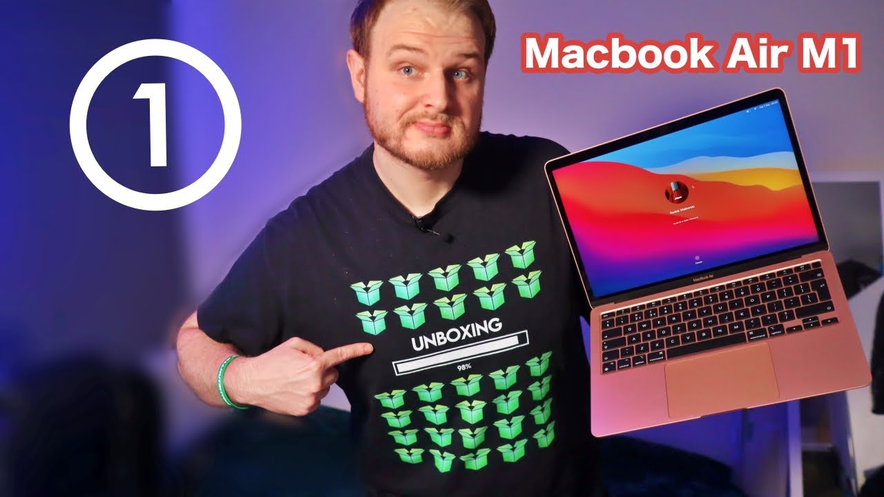 Apple Macbook Air m1 gold Unboxing
