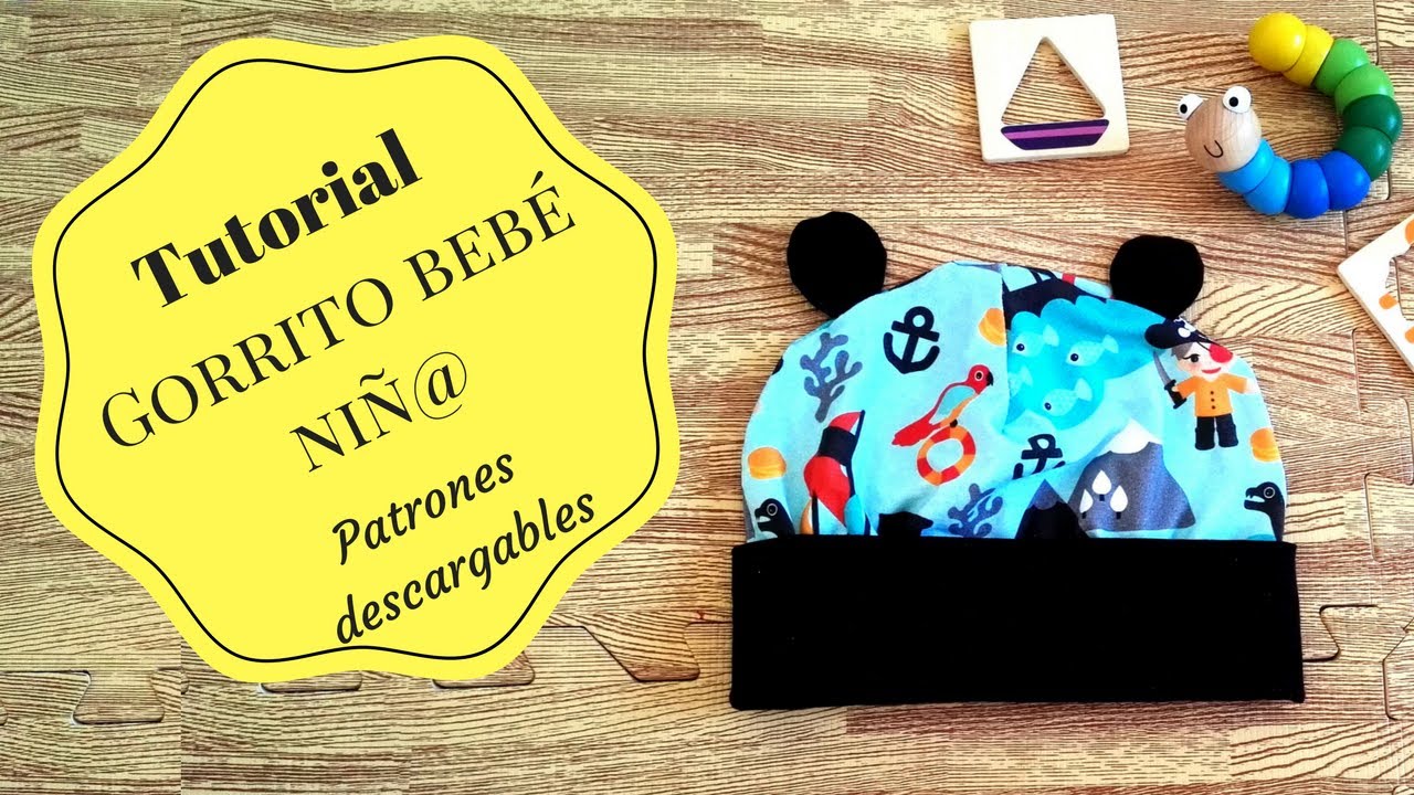 TUTORIAL GORRITO CON OREJAS PARA BEBÈ/NINO CON PATRONES DESCARGABLES