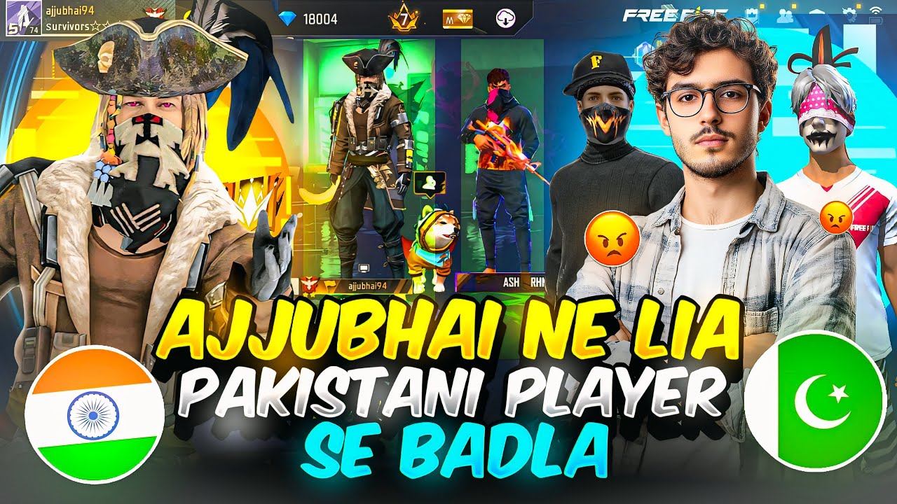 AJJUBHAI VS PAKISTANI PLAYERS 🤬 PART 2 | बदले की आग में अज्जूभाई 😡#ajjubhai #revange #ff #viral