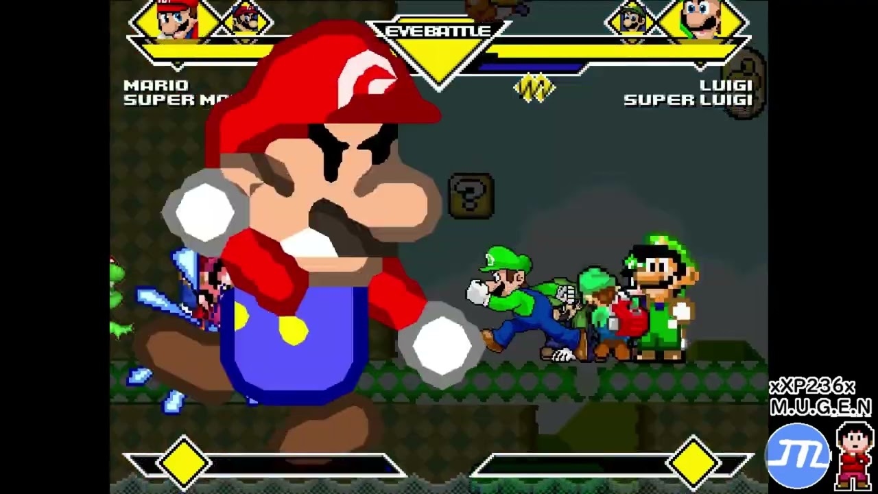 MUGEN (IKEMEN GO) 8 Marios vs 8 Luigis