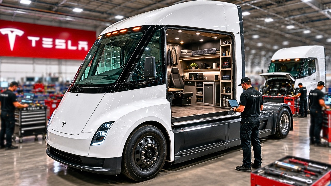 Tesla Semi's 6.5-ft Cab Stuns Drivers: Can You LIVE Inside?