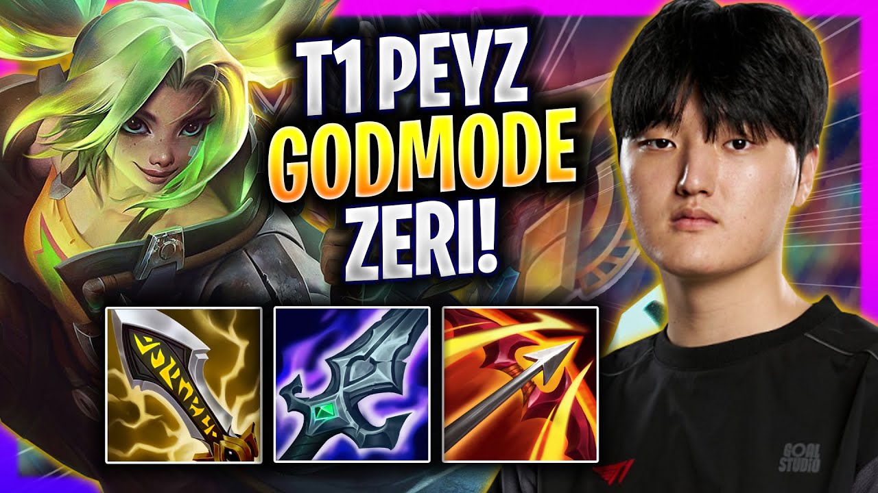 T1 PEYZ LITERALLY GOD MODE WITH ZERI! - T1 Peyz Plays Zeri ADC vs Mel!