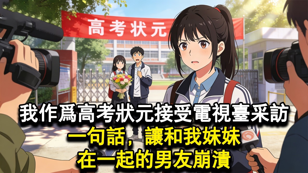 【獨家心動】我作為高考狀元接受電視臺採訪，一句話，讓和我妹妹在一起的男友崩潰。#小說 #言情 #戀愛