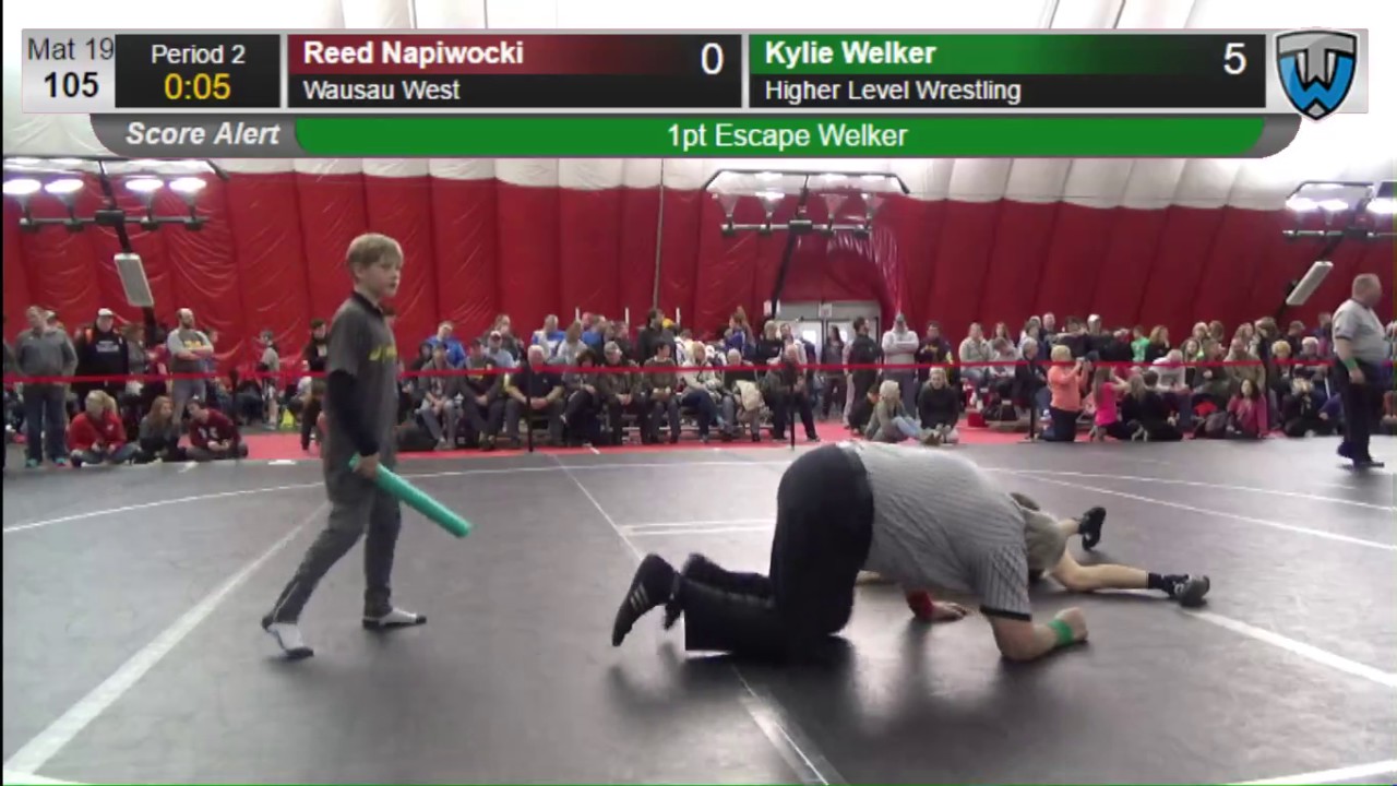 105 Kylie Welker Higher Level Wrestling vs Reed Napiwocki Wausau West 6474989104