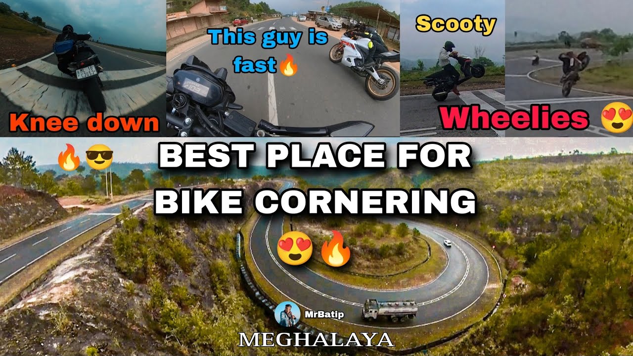 We went one of the best place for Bike Cornering in Meghalaya 😍| Knee down🔥| Wheelie 😱 | drifting 🔥