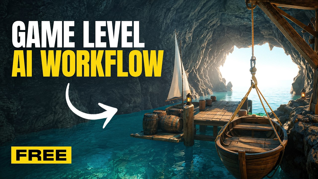 I Built a Whole Game Level Using Only FREE AI - My Full Workflow