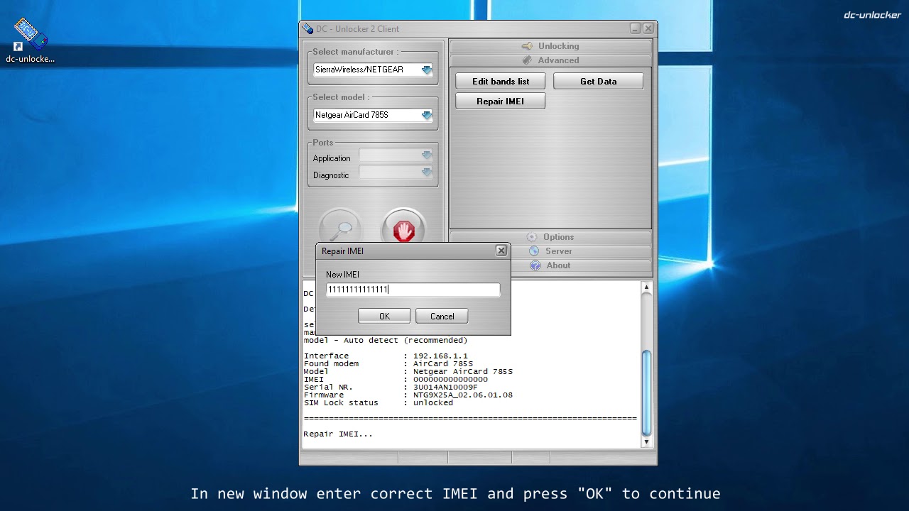 NETGEAR AC785S IMEI repair guide