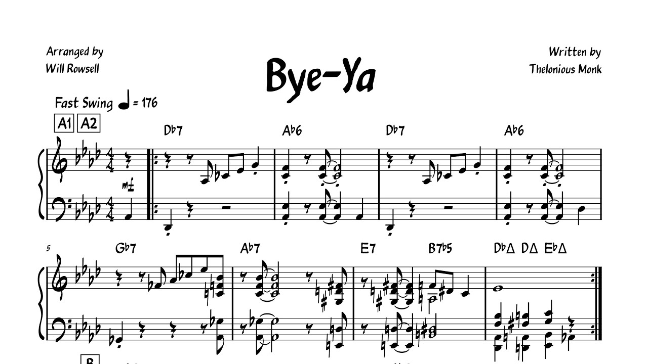 Bye-Ya (Thelonious Monk) [Solo Piano]
