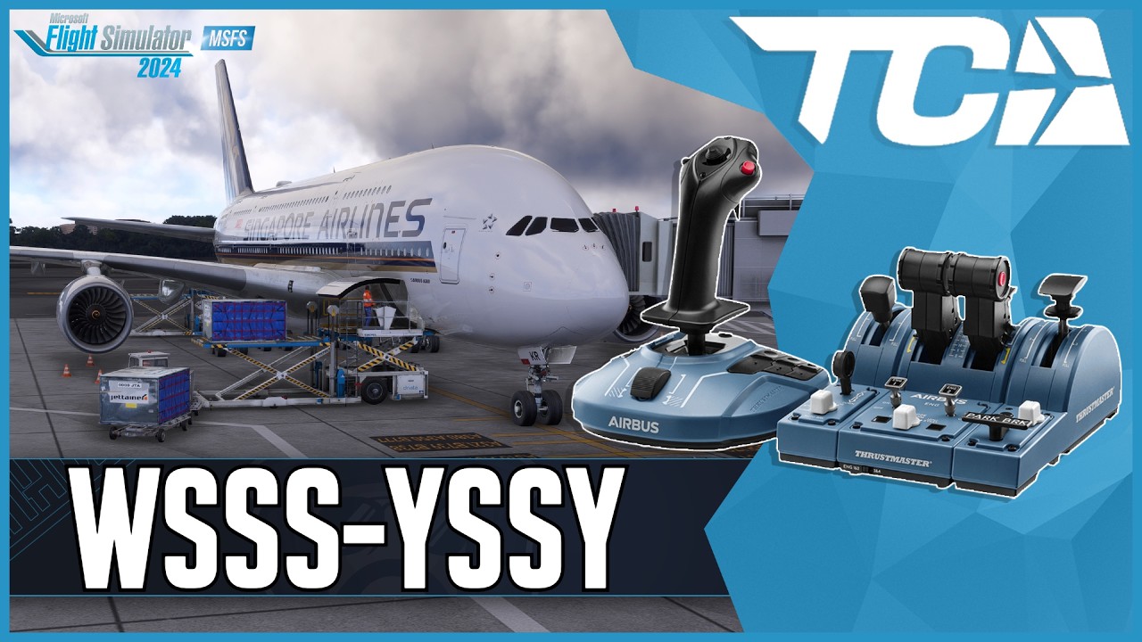 FBW A380 for MSFS2024 | Thrustmaster TCA Airbus | *LONG-HAUL* Singapore - Sydney | VATSIM #ad