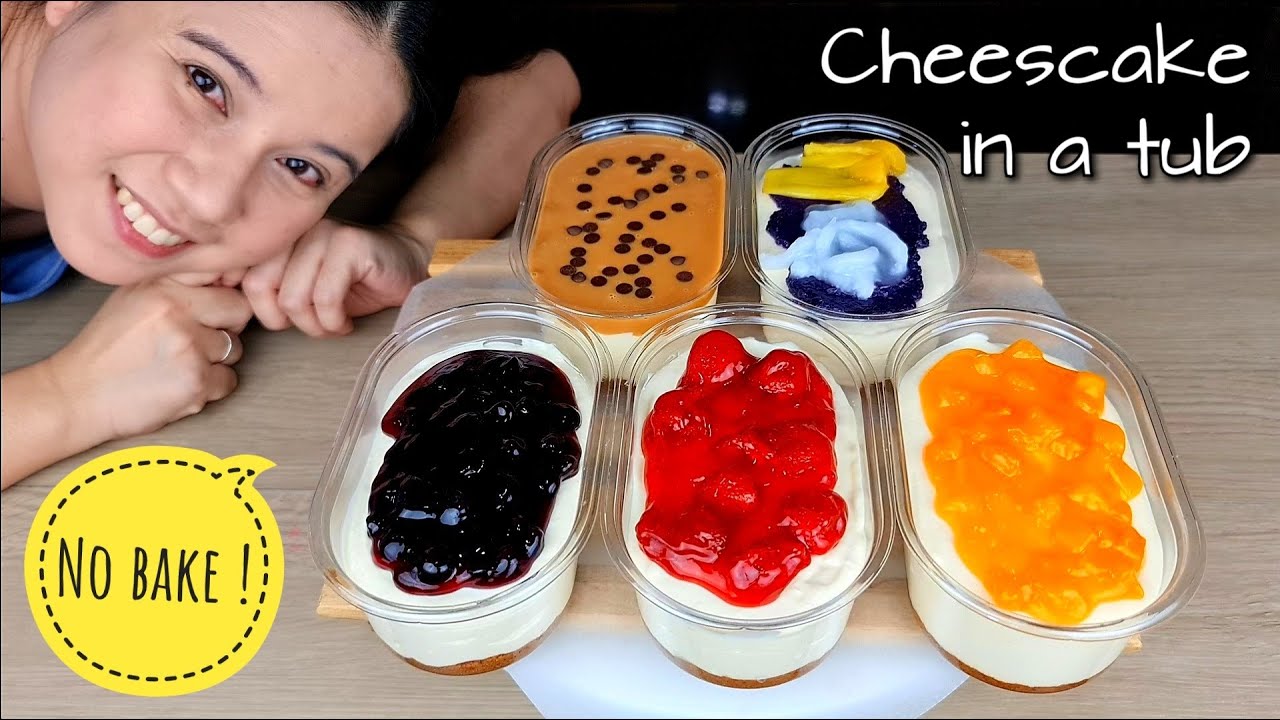 No Bake Cheesecake In A Tub Na Pweding Pang Negosyo Araw Araw!