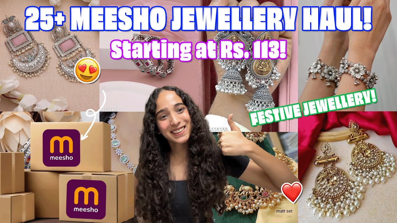 *HUGE* MEESHO JEWELLERY HAUL | TEMPLE JEWELLERY | FESTIVE JEWELLERY | AFFORDABLE ❤️🔥😍
