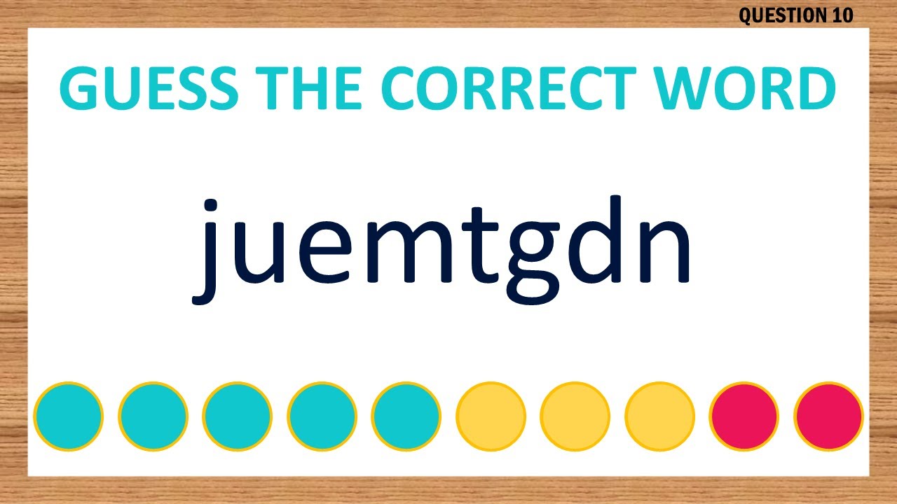Pop Quiz - Guess the Correct Word #001 | Word Game | Agent Quiz