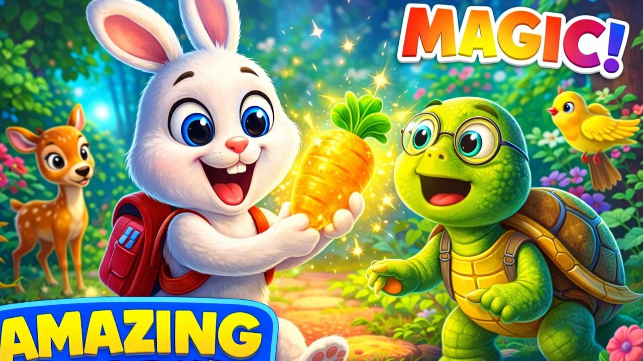 Magic Carrot Adventure 🥕🐰 | Rabbit & Turtle Story for Kids | Bedtime Story | Cartoon Story today