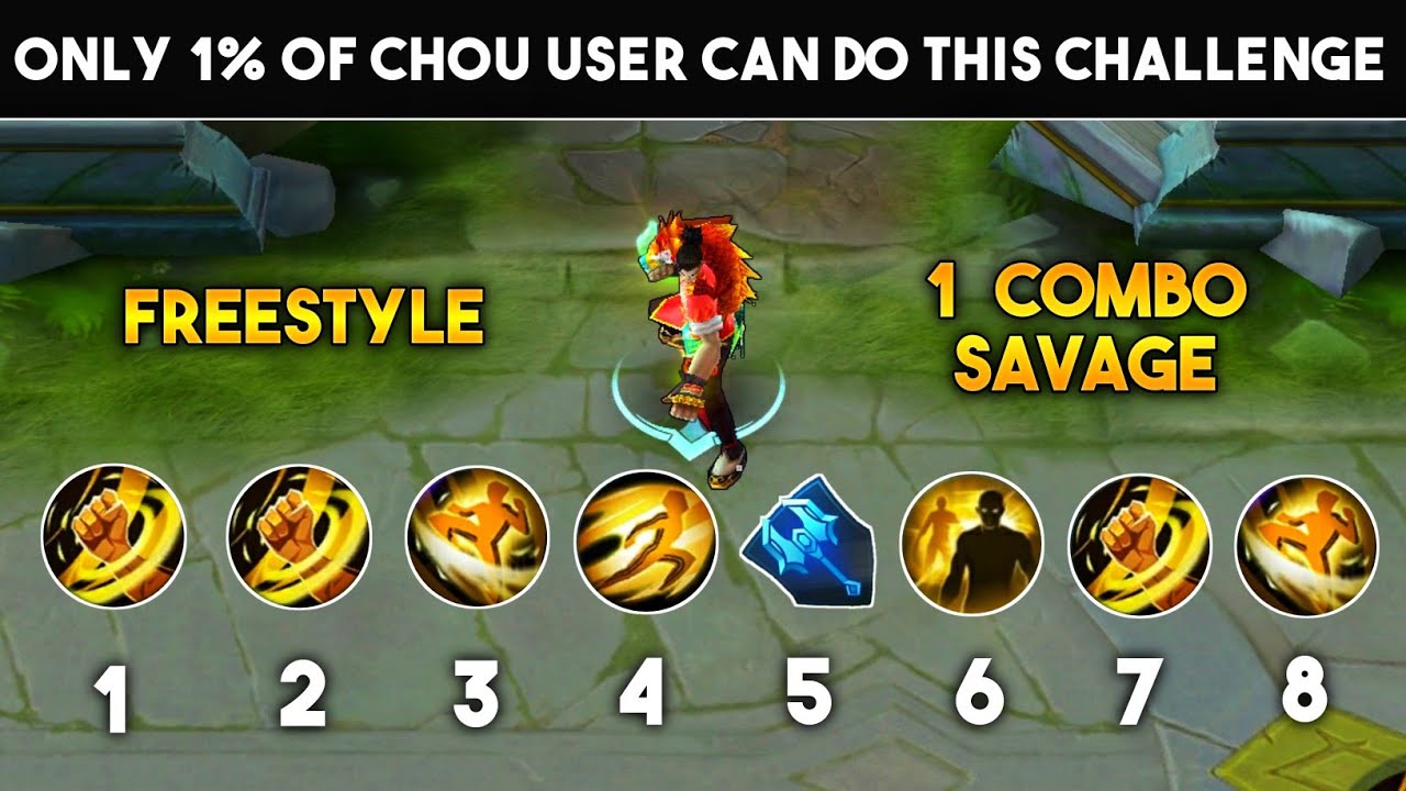 The Hardest iNSECTiON CHOU FREESTYLE Ever!!  ( 1 Combo Savage Chou FreeStyle Challenge ) MLBB
