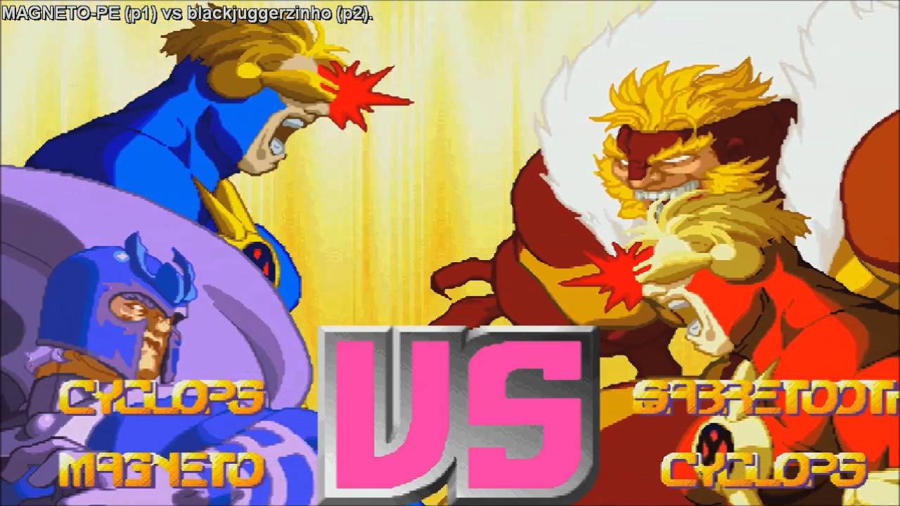 [HD] - Fightcade - Люди Икс против Street Fighter - MAGNETO-PE(BRA) Vs Blackjuggerzinho(BRA)
