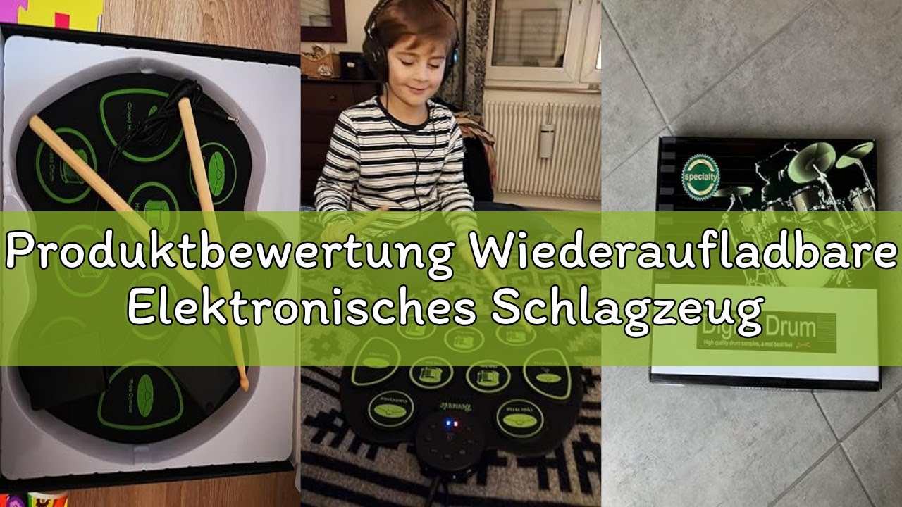 Produktbewertung Wiederaufladbare Elektronisches Schlagzeug E-Drum Kit, Bonvvie Roll Up Digitales Sc