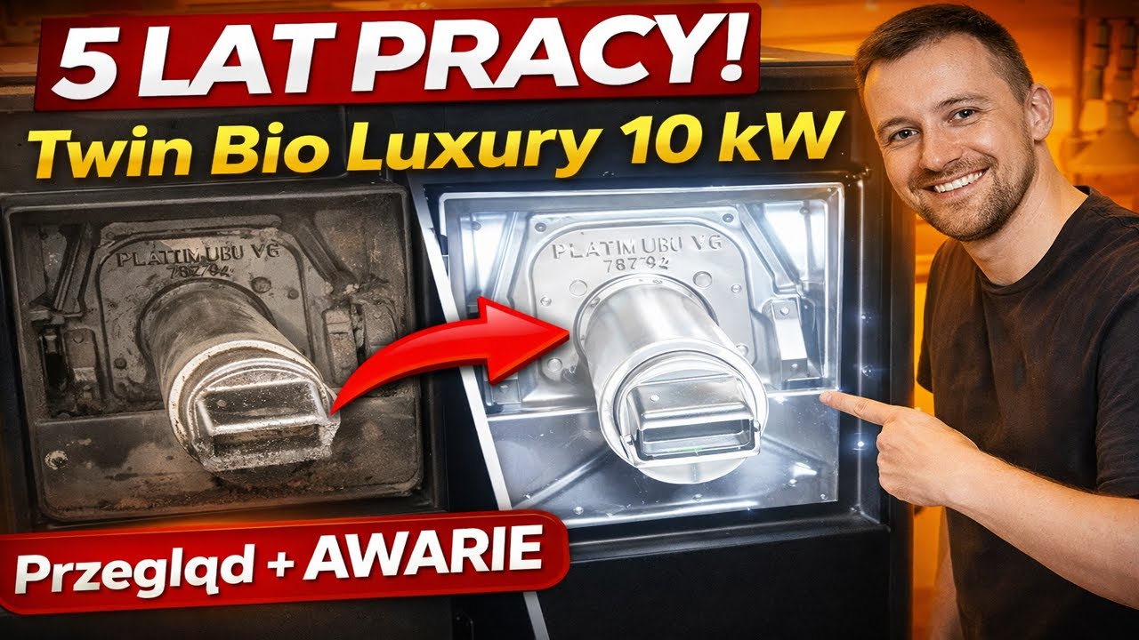 5 lat z kotłem Kostrzewa Twin Bio Luxury Compact NE 10kW  – przegląd kotła - odc.322 Dobrekotly.pl