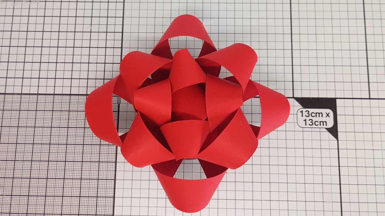 Big paper bow ,using strips ,no dies...