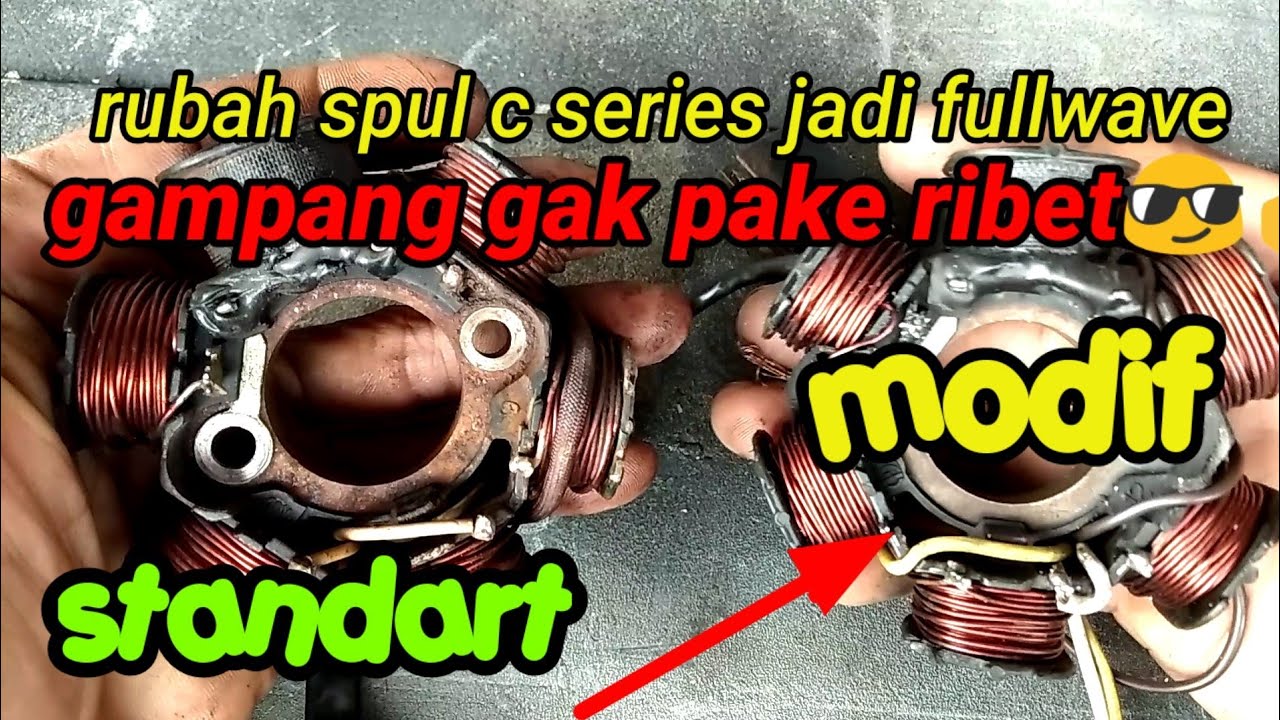 gampang!!,ubah spul c series jadi fullwave,,